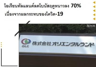 โอเรียนทัลแลนด์ลดโบนัสฤดูหนาวลง 70เปอร์เซ็นต์ เนื่องจากผลกระทบของโควิด-19