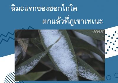 หิมะแรกของฮอกไกโดตกแล้วที่ภูเขาเทเนะ