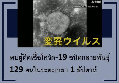 พบผู้ติดเชื้อโควิด-19 ชนิดกลายพันธุ์ 129 คนในระยะเวลา 1 สัปดาห์