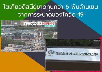 โตเกียวดิสนีย์ขาดทุนกว่า 6 พันล้านเยนจากการระบาดของโควิด-19