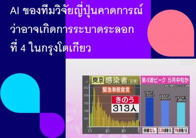 AI ของทีมวิจัยญี่ปุ่นคาดการณ์ว่าอาจเกิดการระบาดระลอกที่ 4 ในกรุงโตเกียว