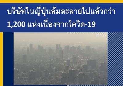 บริษัทในญี่ปุ่นล้มละลายไปแล้วกว่า 1,200 แห่งเนื่องจากโควิด-19