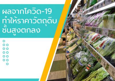 ผลจากโควิด-19 ทำให้ราคาวัตถุดิบชั้นสูงตกลง
