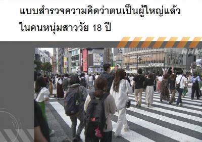 แบบสำรวจความคิดว่าตนเป็นผู้ใหญ่แล้วในคนหนุ่มสาววัย 18 ปี